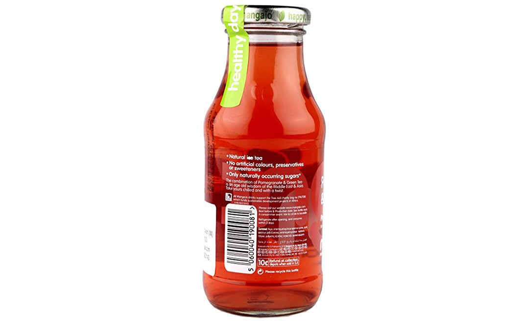 Mangajo Pomegranate & Green Tea Power Pair   Glass Bottle  250 millilitre